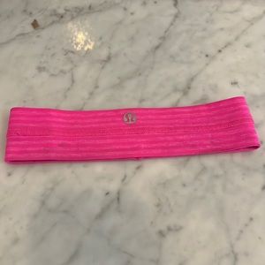 lululemon pink stripe headband